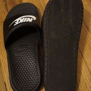 Black Nike Slides